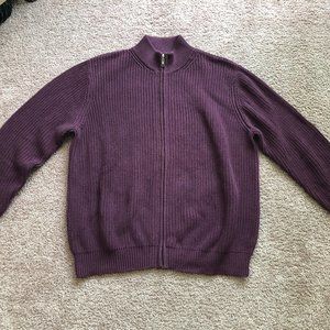 LL Bean Cotton Zip Up Sweater